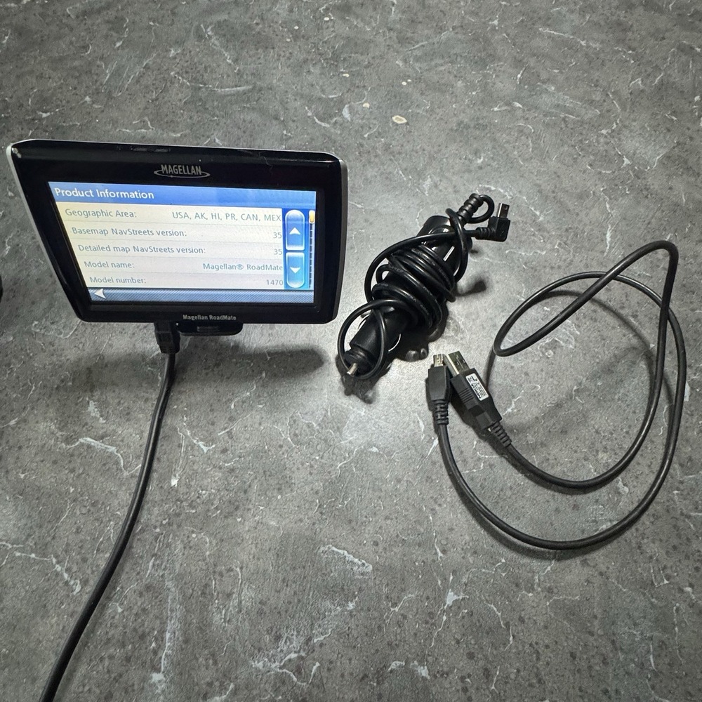 Magellan RoadMate 1470 Car GPS Navigation System Tested and Works.